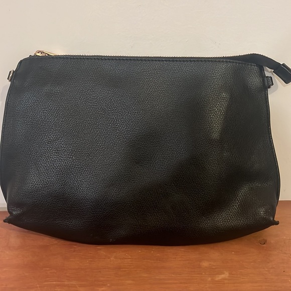 Casual Black leather Clutch with no straps - Picture 2 of 3